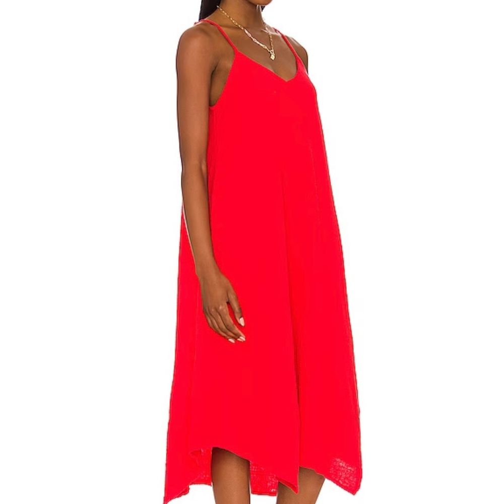 Bobi Beach Gauze Midi Dress